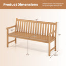 62inch Teak Outdoor Porch Bench 3