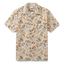 Hawaiian Shirt For Men Dancing Fish Shirt Camp Collar 100% Cotton