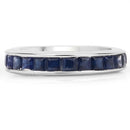3.12 Carat Genuine Blue Sapphire .925 Sterling Silver Ring