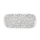 0.96 Carat Genuine White Diamond .925 Sterling Silver Ring