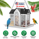 Barn Bird Feeder with Lift Top Lid and Viewing Window