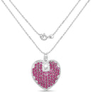 8.03 Carat Genuine Ruby .925 Sterling Silver Pendant