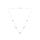 Sterling Silver Diamond Station Necklace (1/2 cttw, I-J Color, I1-I2 Clarity)