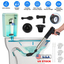 Electric Toilet Plunger High Pressure Air Plunger Air Drain Blaster Drain Clog Remover with Real Time Pressure Display for Toilets Bathroom Floor Drai