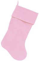 Velvet Christmas Stocking Blank, Plain (Available in 14 colors!)