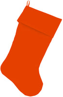 Velvet Christmas Stocking Blank, Plain (Available in 14 colors!)