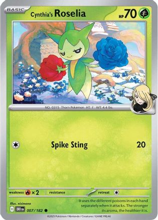 Cynthia's Roselia 007 - SV10 Destined Rivals Reverse Holofoil