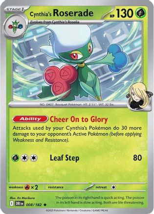 Cynthia's Roserade 008 - SV10 Destined Rivals