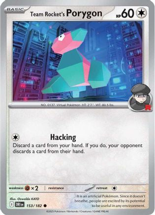 Team Rocket's Porygon 153 - SV10 Destined Rivals Reverse Holofoil