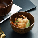 Japanese Style Wooden Rice and Soup Bowl