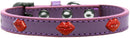 Dog, Puppy & Pet Widget Fashion  Collar, "Red Glitter Lips"