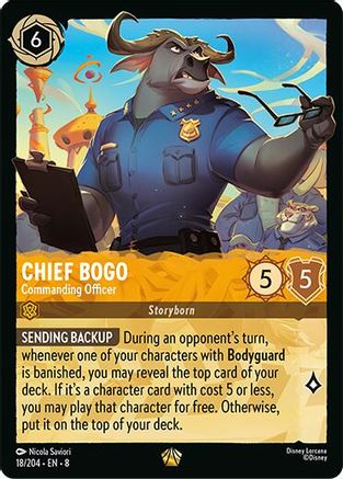 Chief Bogo- Commanding Officer (18/204) - Reign of Jafar Cold Foil