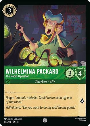 Wilhelmina Packard - The Radio Operator (85/204) - Reign of Jafar Cold Foil