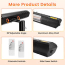 1500W Infrared Patio Heater with Stand, 3 Heat Levels & Remote