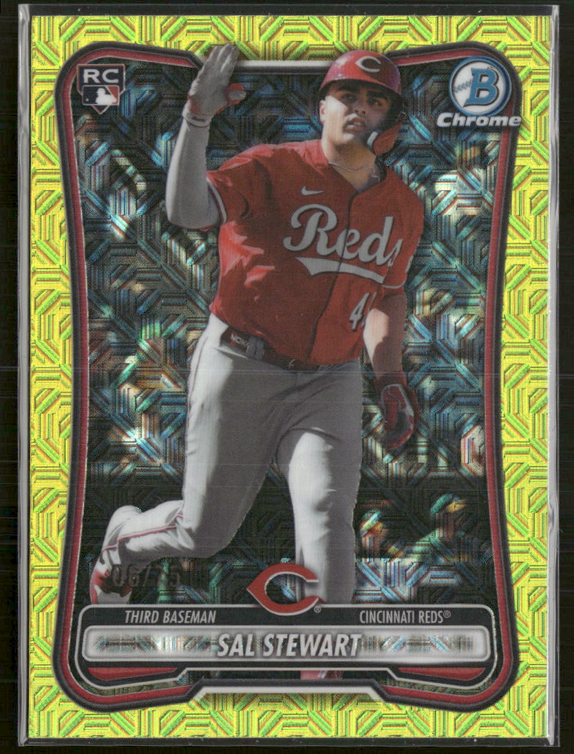 2026 Bowman Chrome Mojo Yellow Refractors Sal Stewart Rookie #/75 #6