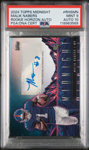 2024 Topps Midnight Rookie Horizon Signatures Malik Nabers 9 Auto PSA #RHSMN
