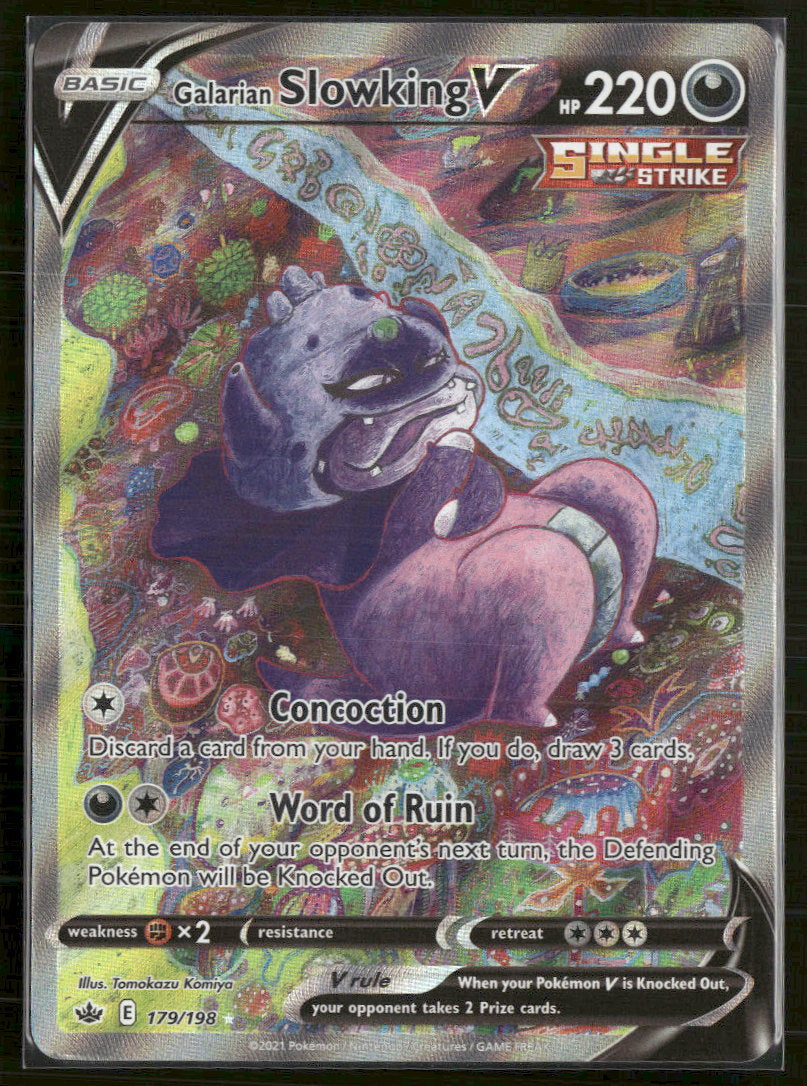 SWSH06: Chilling Reign Galarian Slowking V (Alternate Full Art) #179/198