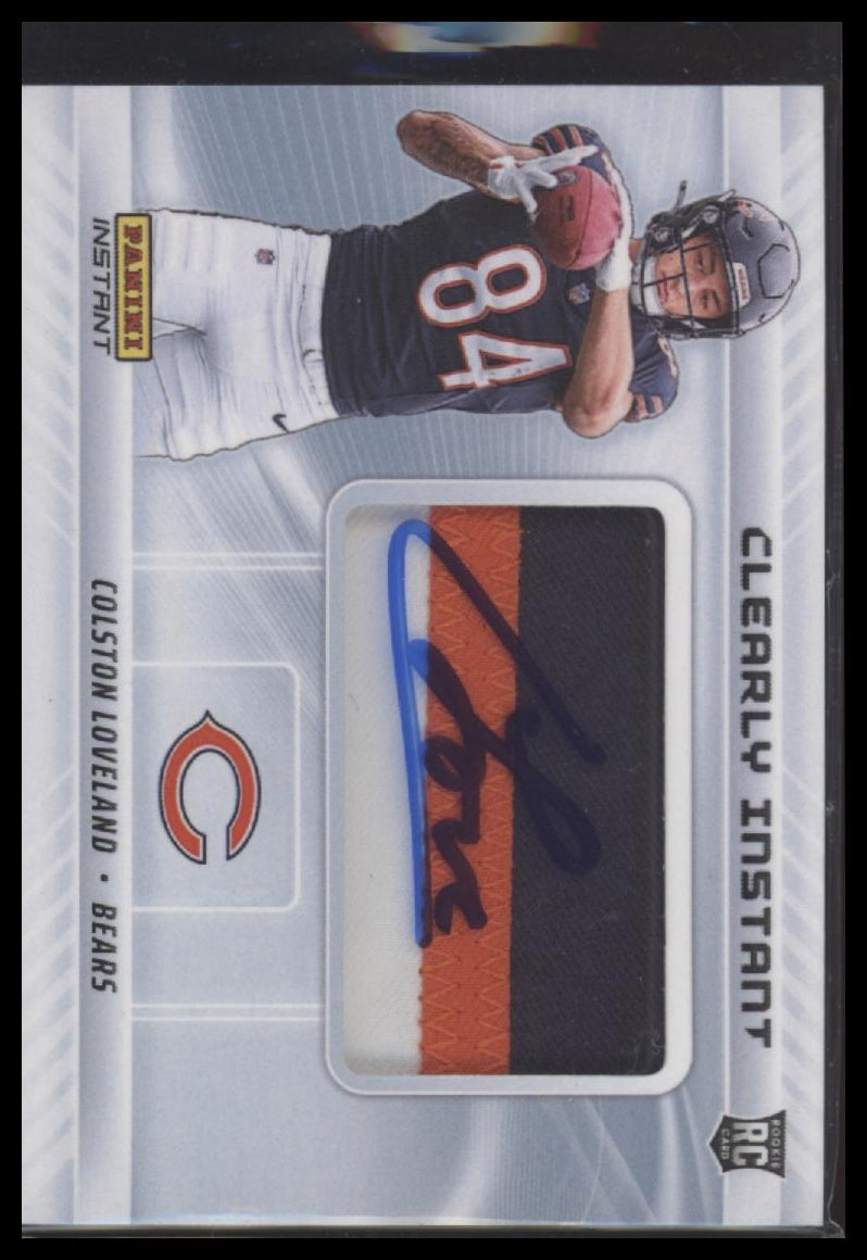 2025 Panini Instant NFL Clearly Instant Patch Auto Colston Loveland /35