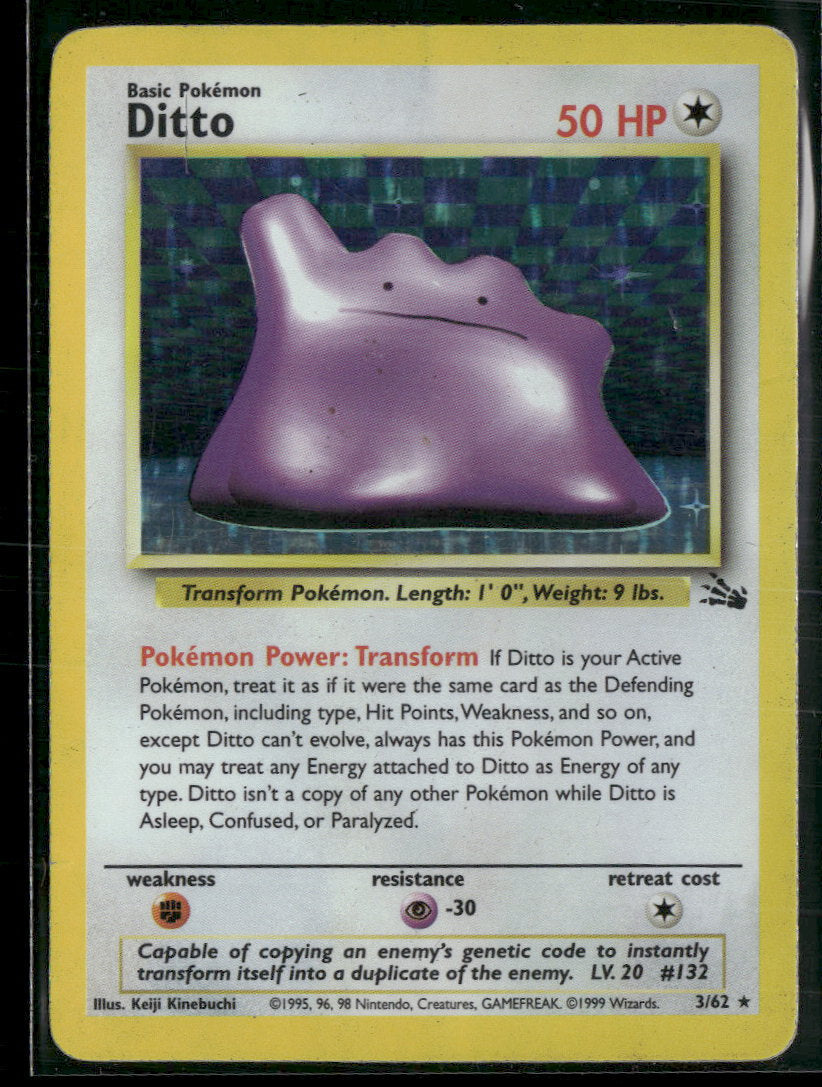 Fossil Ditto (3) #03/62 Damaged