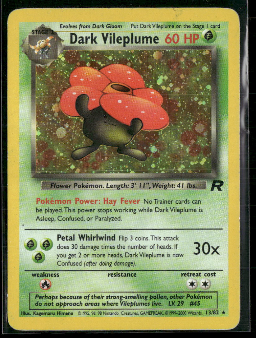 Team Rocket Dark Vileplume (13) #13/82 Damaged