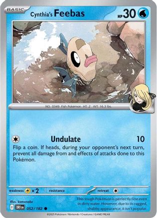 Cynthia's Feebas 052 - SV10 Destined Rivals Reverse Holofoil