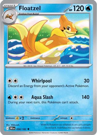 Floatzel 058 - SV10 Destined Rivals
