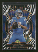 2025 Panini Select Zebra Prizm Jared Goff #69