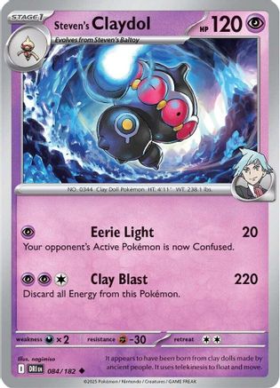 Steven's Claydol 084 - SV10 Destined Rivals Reverse Holofoil