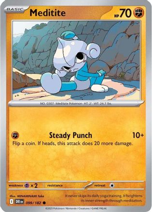 Meditite 099 - SV10 Destined Rivals Reverse Holofoil