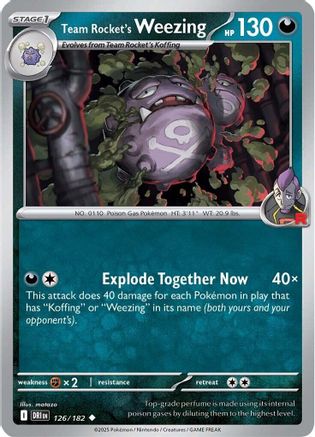 Team Rocket's Weezing 126/182 - SV10 Destined Rivals Reverse Holofoil