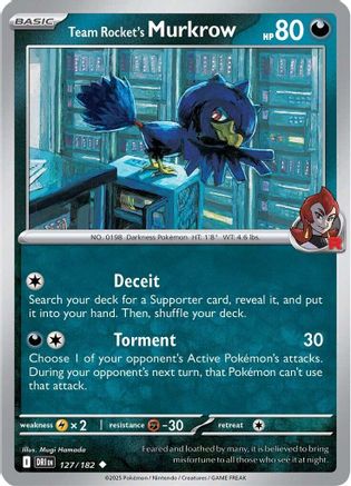Team Rocket's Murkrow 127/182 - SV10 Destined Rivals Reverse Holofoil