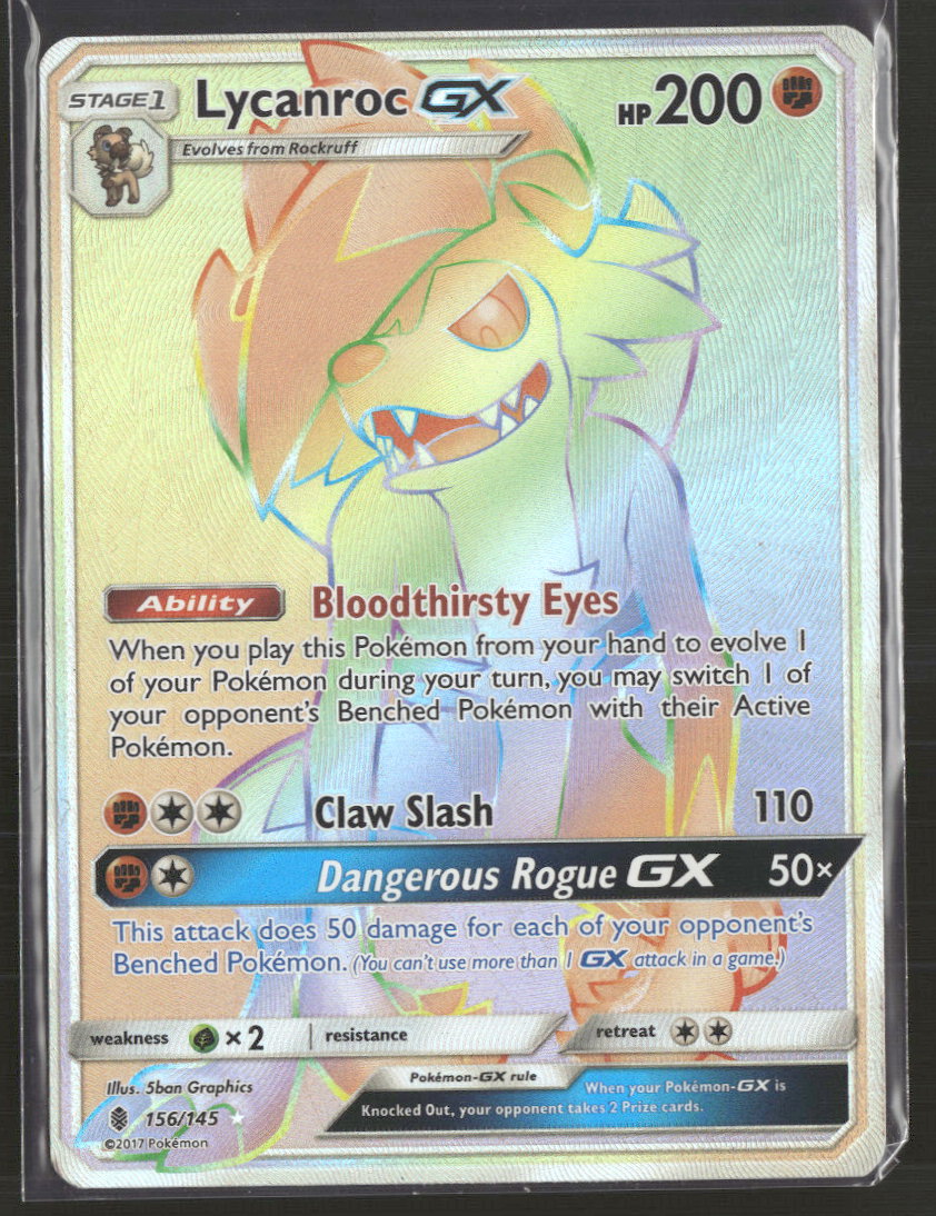 SM - Guardians Rising Lycanroc GX (Secret) #156/145
