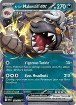 Arven's Mabosstiff ex 139/182 - SV10 Destined Rivals Holofoil