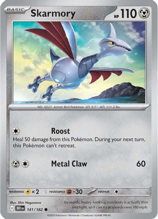 Skarmory 141 - SV10 Destined Rivals - Reverse Holofoil