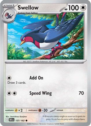Swellow 157 - SV10 Destined Rivals