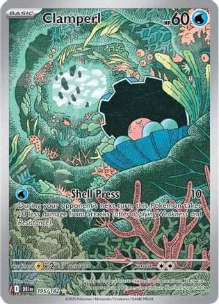Clamperl 195/182 - SV10 Destined Rivals Holofoil