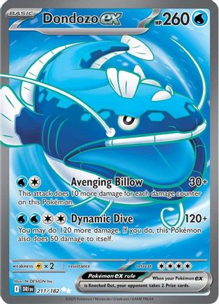 Dondozo ex 211/182 - SV10 Destined Rivals Holofoil