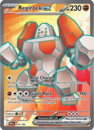 Regirock ex 214/182 - SV10 Destined Rivals Holofoil