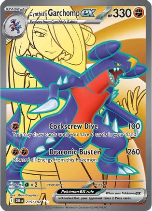 Cynthia's Garchomp ex 215/182 - SV10 Destined Rivals Holofoil