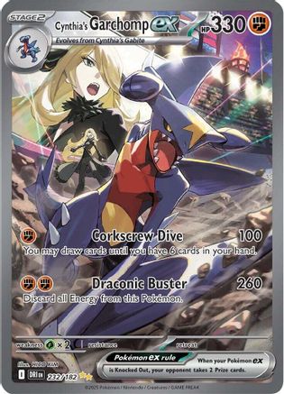 Cynthia's Garchomp ex 232/182 - SV10 Destined Rivals Holofoil