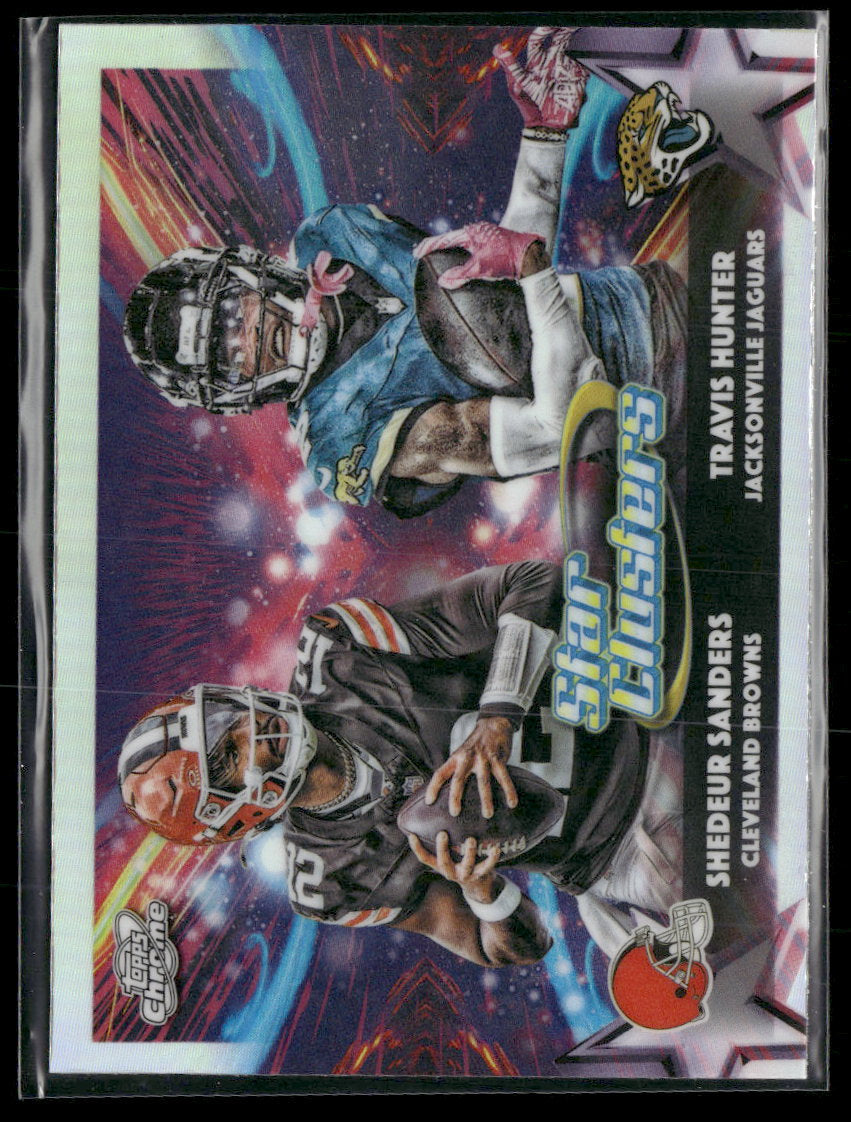 2025 Topps Chrome Cosmic Star Clusters Travis Hunter / Shedeur Sanders #SC-2