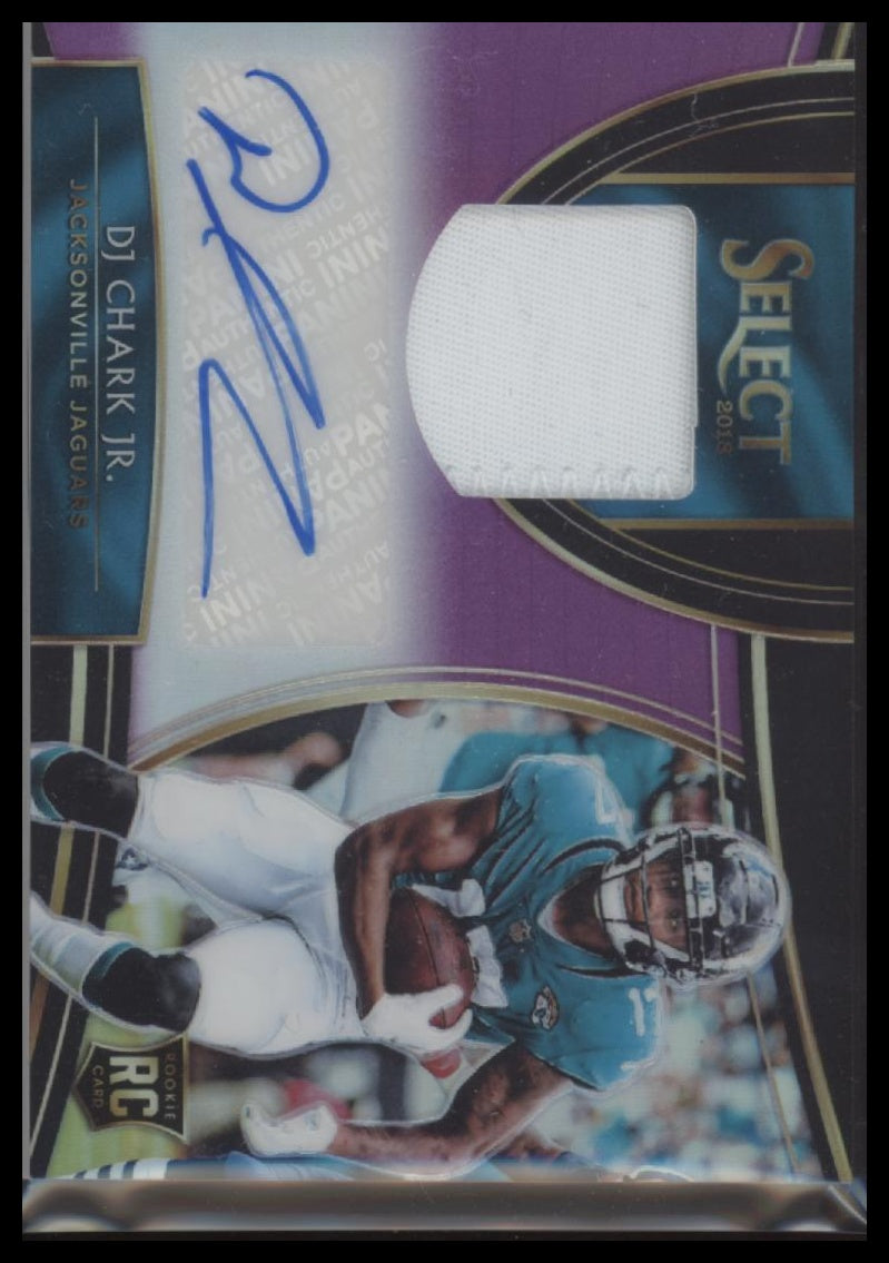 2018 Panini Select Rookie Signature Mem Purple Prizm DJ Chark Jr. /49 Auto