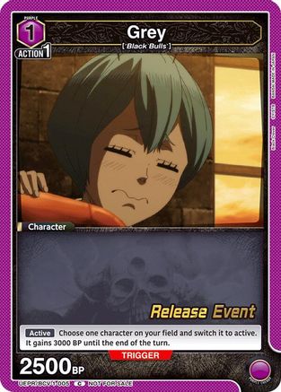 Grey (005) (UEPR/BCV-1-005) - UE08BT Black Clover Release Event Cards
