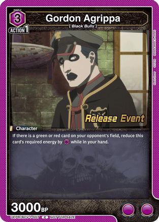 Gordon Agrippa (UEPR/BCV-1-007) - UE08BT Black Clover Release Event Cards