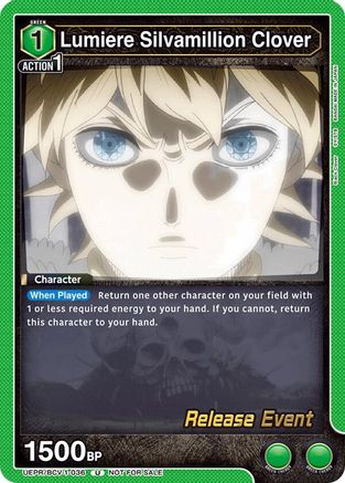 Lumiere Silvamillion Clover (UEPR/BCV-1-036) - UE08BT Black Clover Release Event Cards