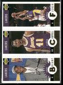 1996-97 Collector's Choice LA Lakers Kobe Bryant / Elden Campbell / Derek Fisher