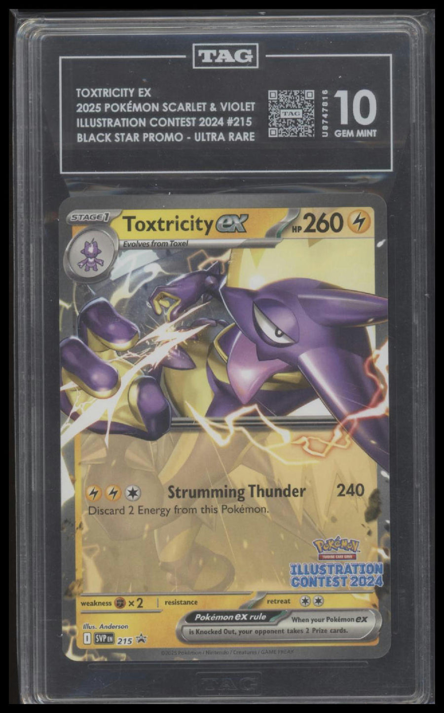 SV: Scarlet & Violet Promo Cards Toxtricity ex 10 TAG #215