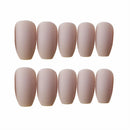 24 pieces of ballet khaki matte false nails