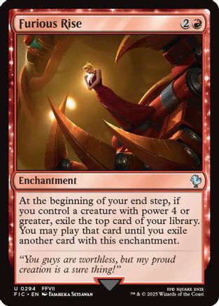 Furious Rise (Surge Foil) (FIC-294) - Commander: FINAL FANTASY Foil