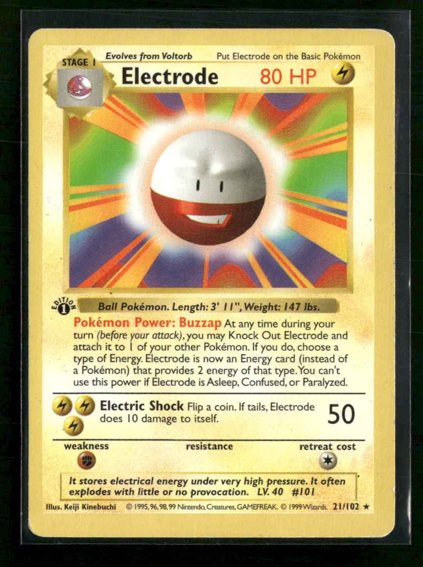 Base Set (Shadowless) Electrode 1st Edition #021/102